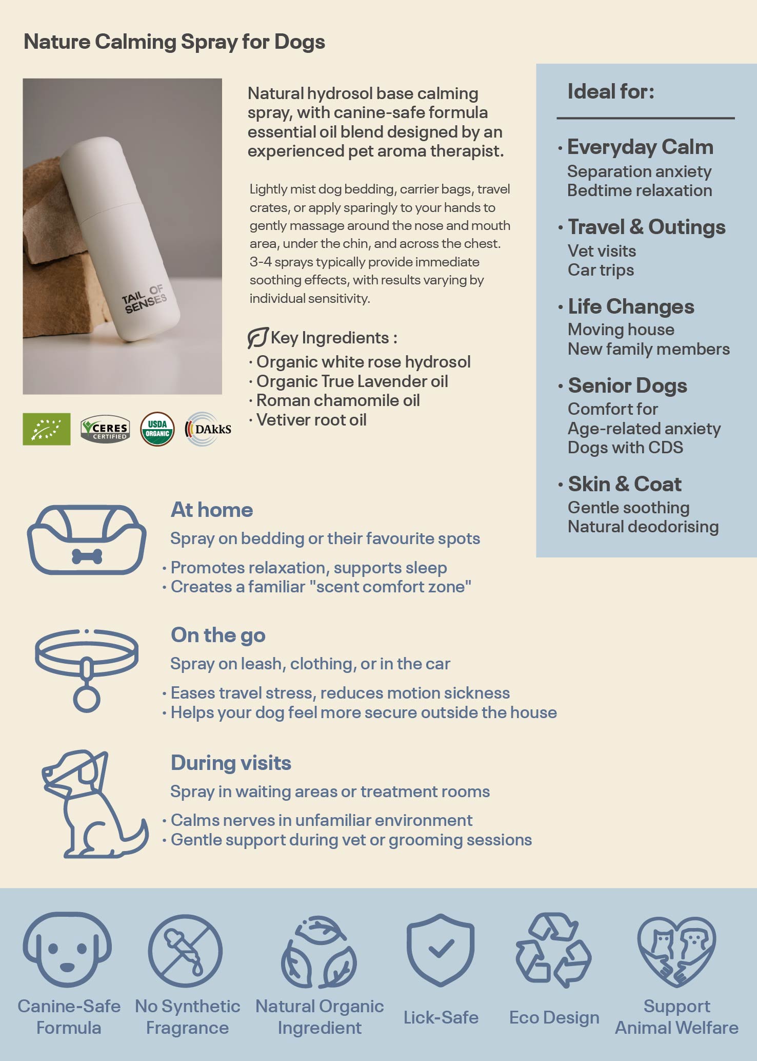 Natural Calming Spray for DOGS
