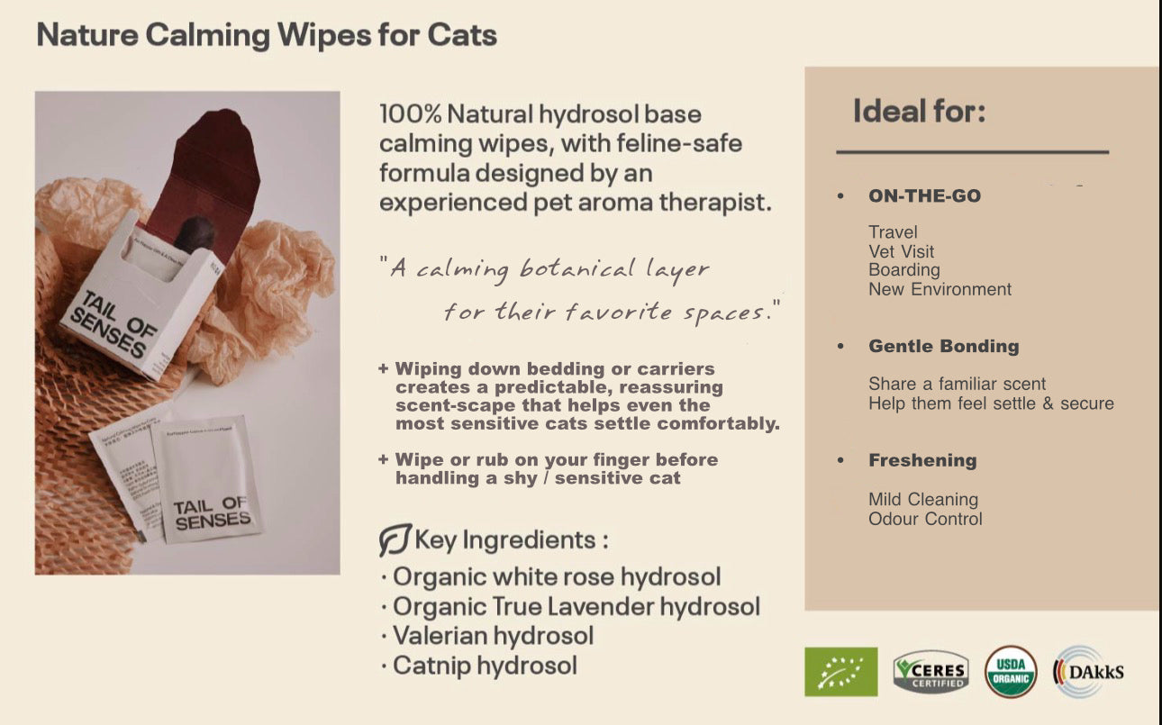 Natural Calming Wipes for Cat