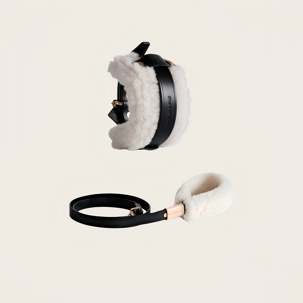 SPLITZ WALKING SET | PELUCHE | Handcrafted Premium Leather Collar + Leash